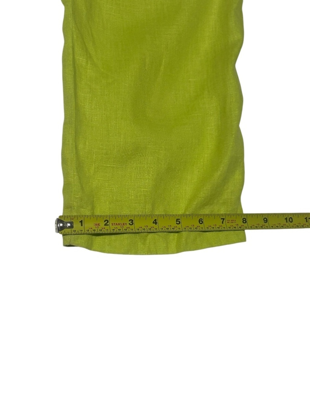 Mara Hoffman Wide Leg Trouser Pants 100% Hemp Size 2 Neon Green High Waisted - Picture 13 of 14